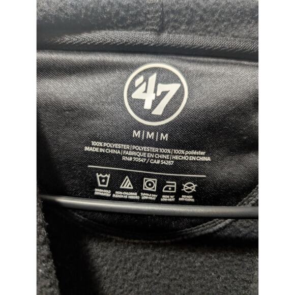 Charlotte Hornets Hoodie Men’s M Black 47 NBA Pullover Sweatshirt Athletic - Picture 4 of 6